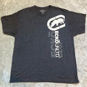 Ecko Unltd Dark Grey Graphic Short Sleeve Tee Size 3XL Rhino Logo T-Shirt